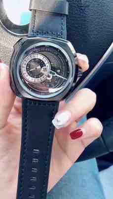 Sevenfriday~ With Box Authentic In Box SF-Q3/01 Q-Series Black Strap Men's Watch