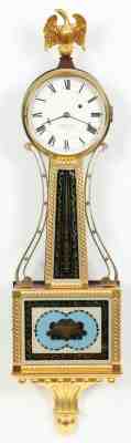 E. Howard Boston 95 Weight Driven Gold Front Presentation Banjo Clock No. 7 MINT