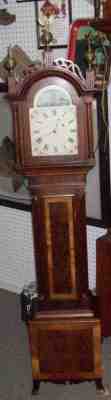 GRANDMOTHER CLOCK---NELSON H BROWN BOSTON 8 DAY WEIGHT--ROCKING SHIP R950