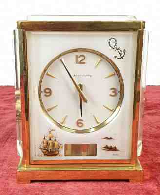 JAEGER LECOULTRE ATMOS WATCH. SWISS MADE MARINE. CARVED METACRYLATE 1965.