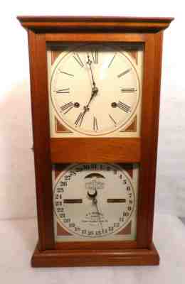 1866 Ithaca Double Dial Perpetual Calendar Clock With Strike--Walnut Case