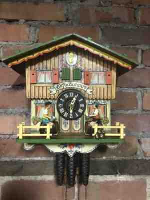 C1970 Hofbrauhaus Animated & Musical Schmeckenbecker Beer Drinker's Cuckoo Clock