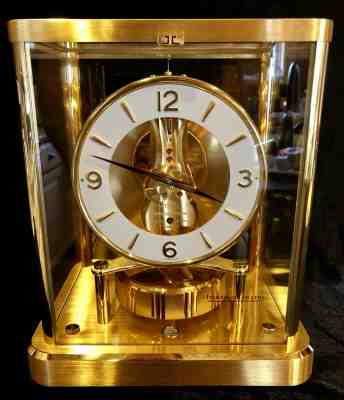 JAEGER LeCOULTRE “ATMOS 540” MANTLE SHELF CLOCK ~ RUNNING ~ EX+ COND. ~ NO RES!