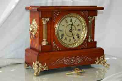 ANTIQUE SETH THOMAS SHELF MANTLE CLOCK Totally Restored  Model " PERU " c/1904