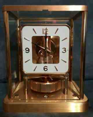 Jaeger LeCoultre Atmos Clock Cal. 540 SN 624277 Rare Square Dial Swiss 13 Jewels