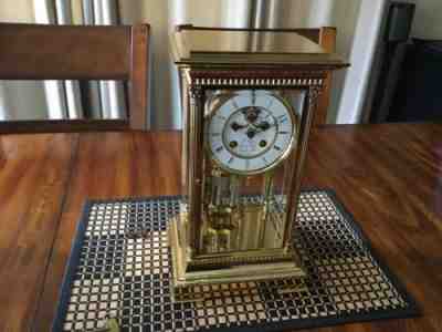 RARE L’EPEE MUSICAL CRYSTAL REGULATOR MANTEL / SHELF CLOCK LIBERTY FRANKLIN MINT