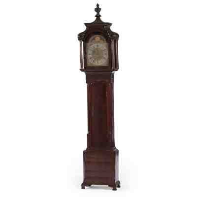 18th Century Chippendale Mahogany Tall Case Clock Grandfather Clock Wm Smith 
