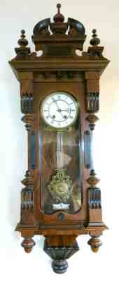 Antique German Lenzkirch Vienna regulator wall clock 1878