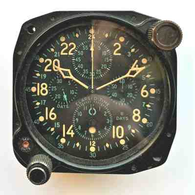 WWII US Navy USAAF Aircraft AN 5741-1 E-37500 8 DAYS Cockpit Clock Elgin Watch