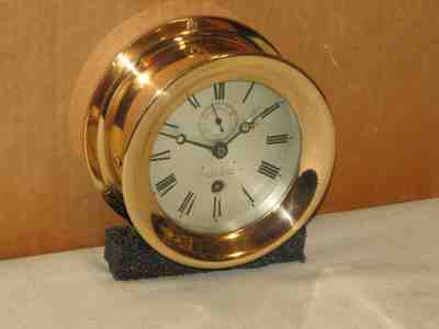 CHELSEA ANTIQUE SHIPS/RAILROAD CLOCK~4 1/2 IN~1903~RED BRASS~116 YEARS OLD!