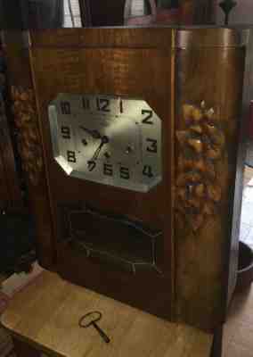 Antique Art Deco Jura Veritable Westminster Chime Clock Working Condition c.1930
