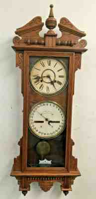 Antique 1908 Waterbury Calendar No. 33 Wall Clock