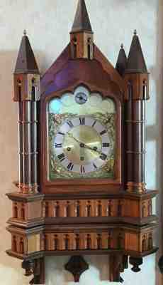 Massive, Gothic Bracket Clock Westminster Chimes on a Nest of 5 Sonora Bells