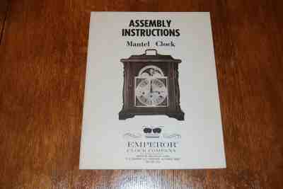 Emperor Walnut Mantle w/ Westminster Chime 8-day Clock Kit Complete ANIB!!!