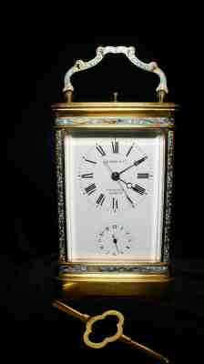 French Carriage Clock @ 1890 Excellent Condition Restored and Running, Very Rare