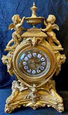 ANSONIA "LYDIA" STATUE CHIME MANTLE CLOCK ~RUNNING~ EX+ CONDITION~NO RESERVE