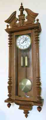 Antique Gustav Becker 2 weight Vienna regulator wall clock 1913