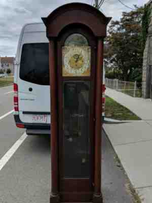 SMITH PATTERSON MAHOGANY 9 TUBE GRANDFATHER CLOCK