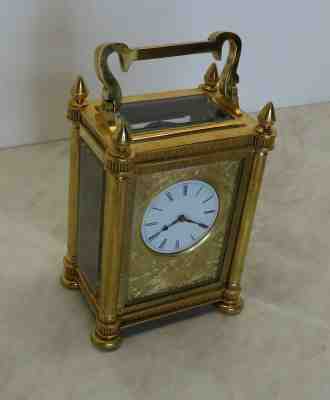 English fusee carriage clock c 1850