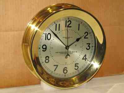 CHELSEA PILOT HOUSE CLOCK~8 1/2 IN~CIRCA 1947~HINGED BEZEL~WW2 ERA~72 YRS OLD