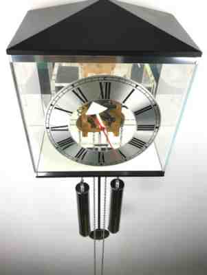 1960s George Nelson Howard Miller Lucite and Chrome Wall Clock