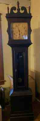 Antique Ithaca Grandfather Clock W Key
