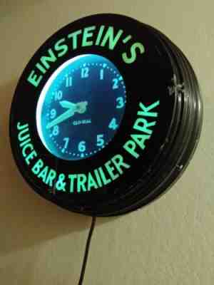 Vintage 1940s 50's Glo Dial Neon Clock 22" Inch Rare 