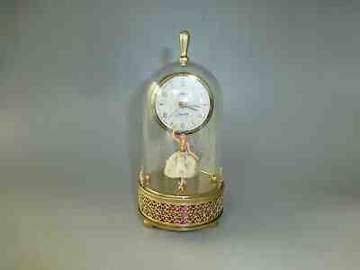 VTG Musical Ballerina Automaton Alarm Clock Reuge Dancing Music Box (See Video)