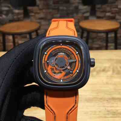 Sevenfriday~ With Box Authentic In Box SF-P3/07 P-Series Orange Strap Mens Watch
