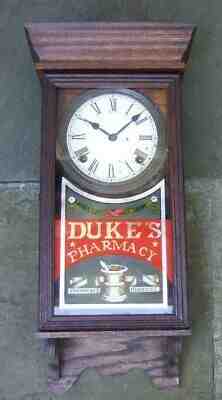 Advertising Clock Duke's Pharmacy Clock Sessions Clock 1918 Antique Clock Rare