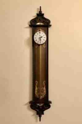 Vintage Linden Anno 1750 Gravity Saw Tooth Wall Clock WORKING No. 9512 Japan 60s