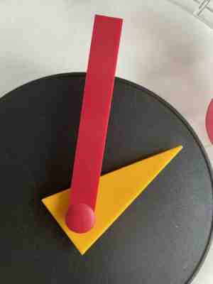 Memphis Group 1980’s Neon Wall Clock Plastic Lucite Working Condition