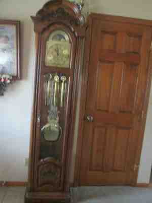 Vintage Ridgeway Grandfather Clock Westminister chimes  - Serial # 87003097