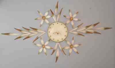 RARE! 1960's Mid Century Modern Wall Clock HUGE 53 x 29 Duverdrey & Bloquel