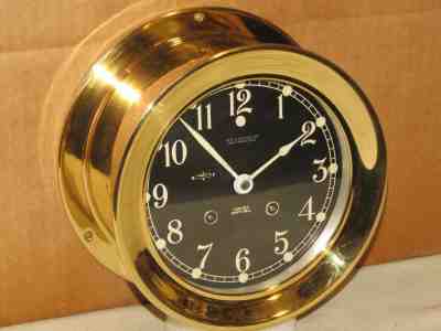 CHELSEA VINTAGE SHIPS BELL CLOCK 6 DIAL HINGED 1972 LUMINOUS DIAL~RESTORED