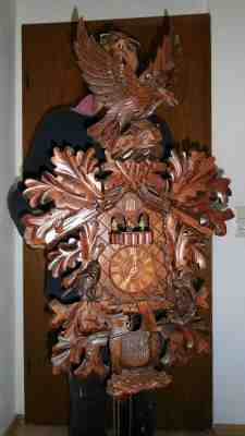 big original cuckoo clock black forest 8 day mechanical 2 melodie with dancer