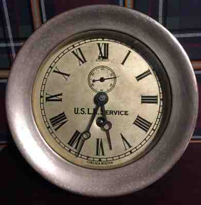 Vintage Chelsea United States Lighthouse Service Clock Dated 1905-1909 by S/N