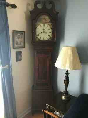 Vintage Scottish Grandfather Tallcase Clock, ca 1820, Painted Dial, Wonderful