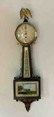 ANTIQUE TIFFANY & CO. Classic Style  MAHOGANY BANJO CLOCK