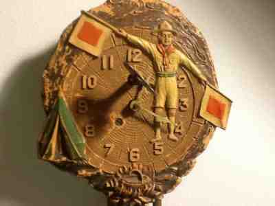 VINTAGE KEEBLER BOY SCOUT CLOCK  