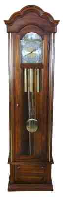 1984 Tempus Fugit Ridgeway Grandfather Grandmother Hall Clock Mahogany Model 172