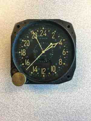 WALTHAM CDIA 8-DAY US NAVY AIRCRAFT COCKPIT MILITARY CIVIL DEFENSE CLOCK 88C590