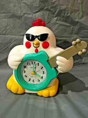 Rhythm Rock N Roll Chicken Alarm Clock HEY BABY WAKE UP Japan