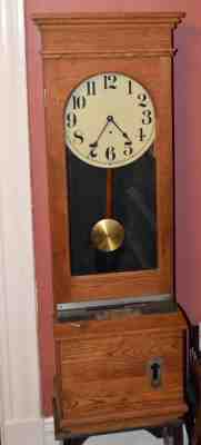 Antique Oak Time Recorder Clock  SIMPLEX Circa 1900