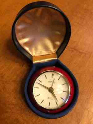 LOOPING 15 Jewels Watch Alarm Travel Clock, 8 Day Work Switzerland vintage 1960s