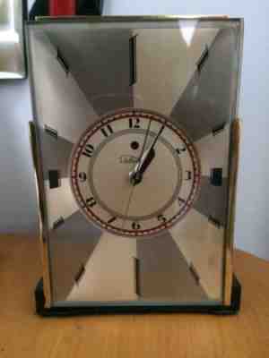 Art Deco Frankel Clock 1928. 6x8. Reconditioned Brass. Great condition