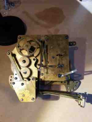 Haller clock movement German - with chime rods