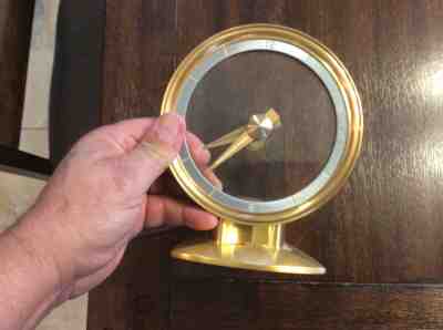 Jefferson Golden Minute Clock Vintage Mid Century Modern Beautiful Condition 