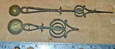 Antique Waterbury Ithaca Grandfather Clock Brass Hands  