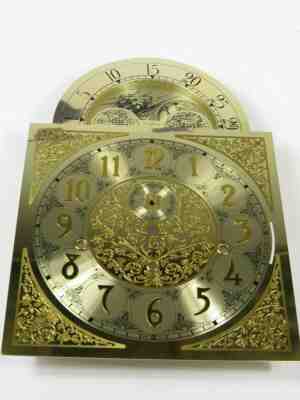 VTG Brass Grandfather Clock Dial Face USA MADE Ship Sun Moon Homestead